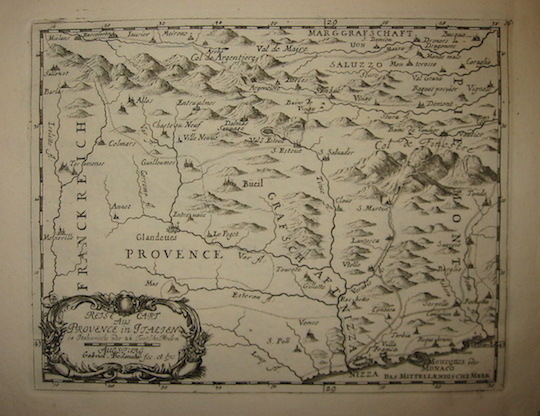 Bodenehr Gabriel (1664-1758) Reise cart aus Provence in Italien 1715 ca. Augsburg 